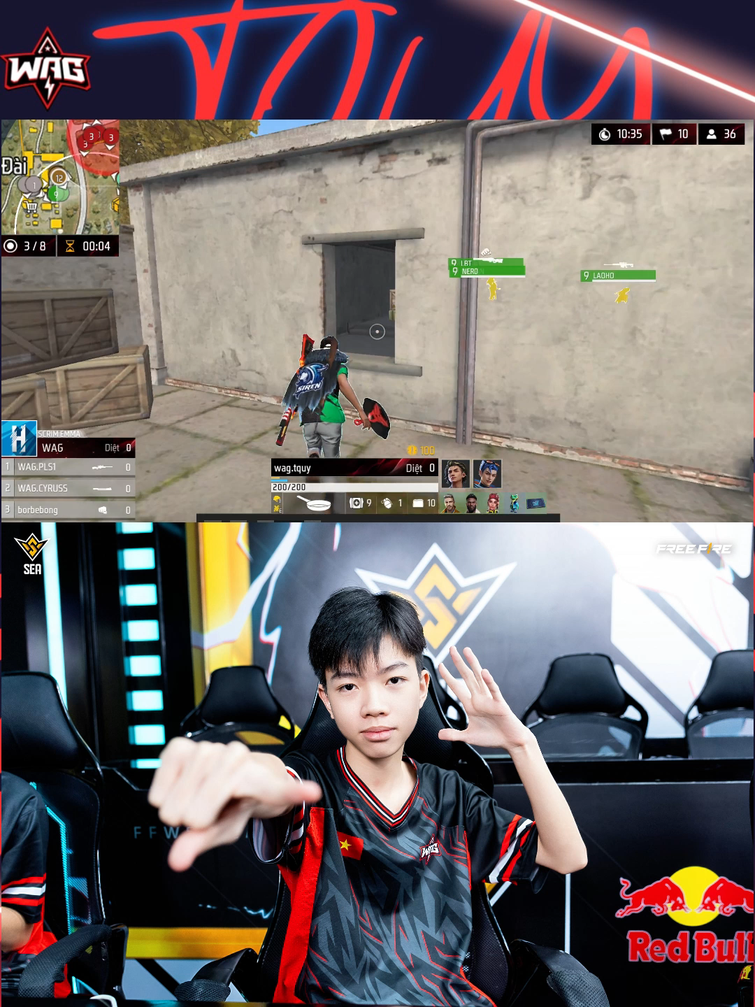 Highlight WAG.Tquy xử lý giao tranh cực hay #wagff #freefire #ffwssea2025fall #redbullfreefire