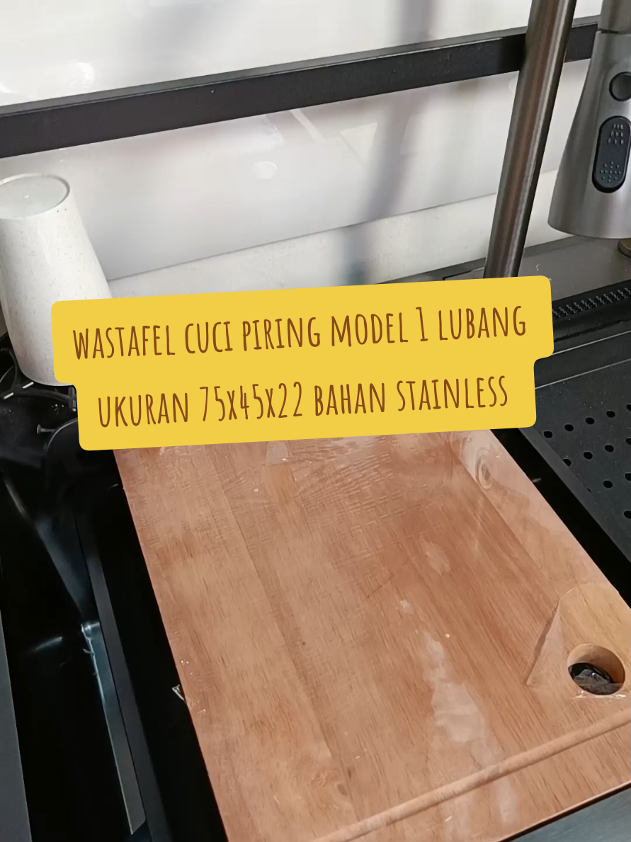 wastafel cuci piring model 1 lubang ukuran 75x45x22 bahan stainless  #definitestore #dfsmerdeka #wastafelcucipiring #bakcucipiring #wastafelcucipiringstainless 