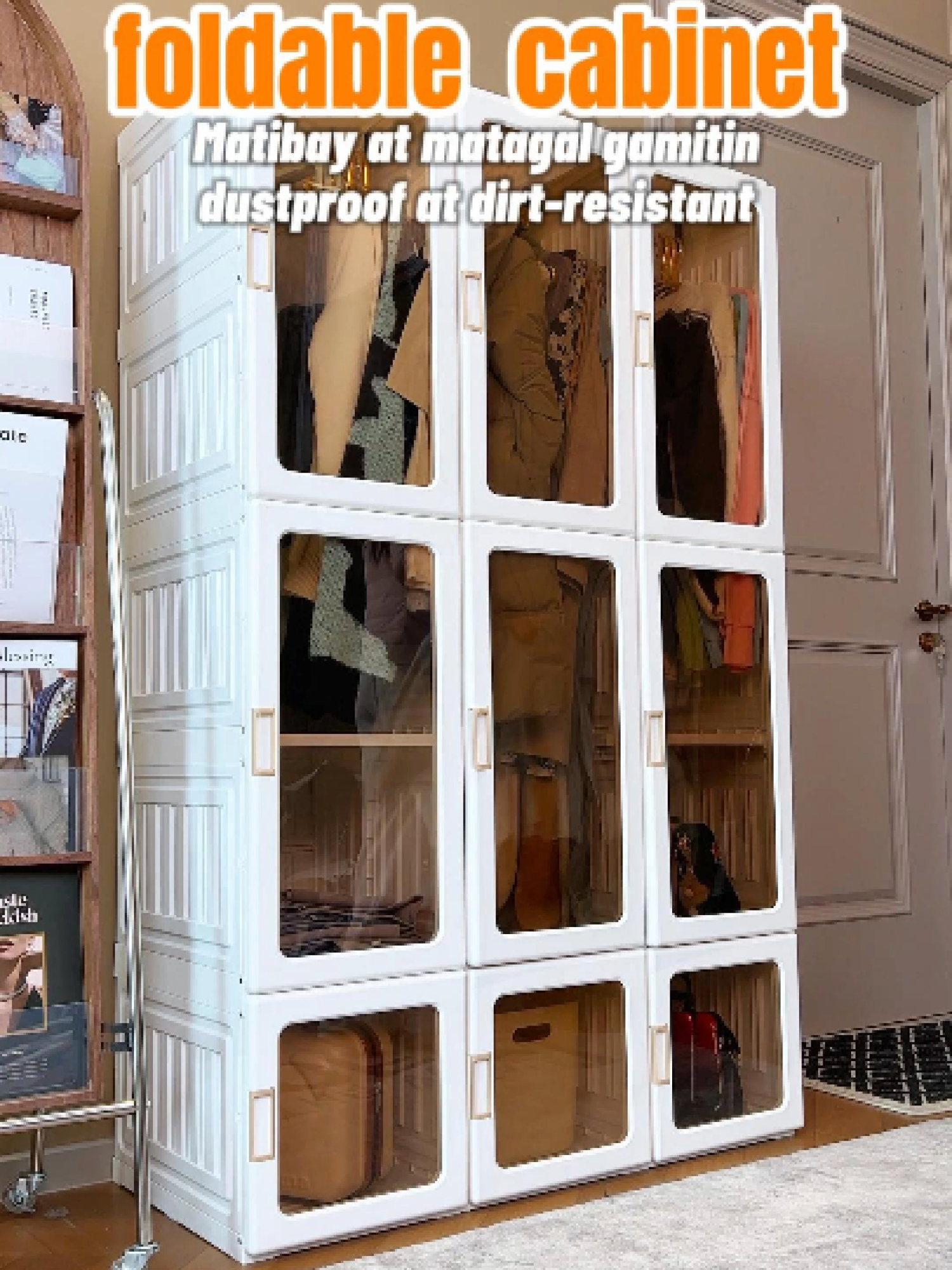 Strong and durable, no worries for daily use 💪 The room instantly looks clean and stylish, full of cozy vibes! 🌟 #payday #foldablewardrobe #wardrobe #ANTBOX