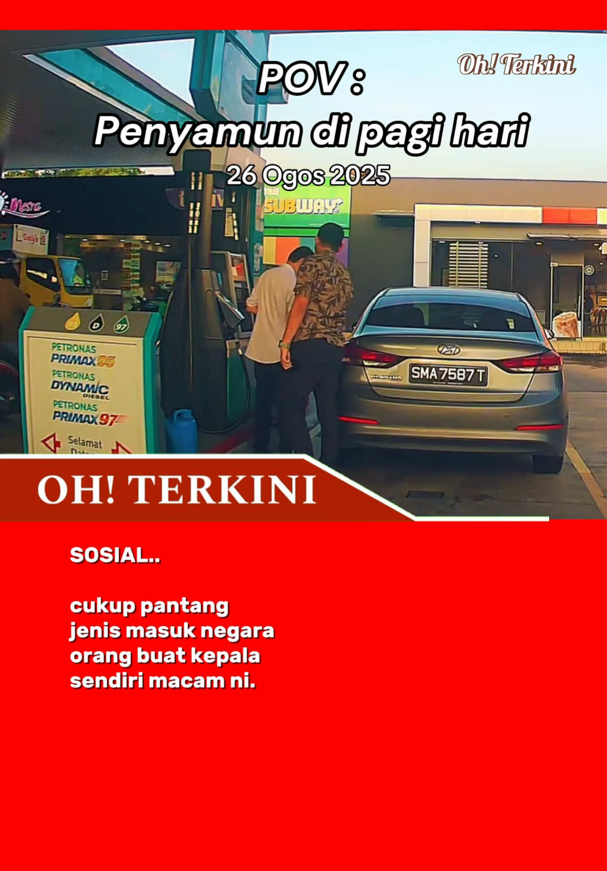 Dia tahu tu saje buat-buat tak tahu..  Anyway tahniah terbaik bang…👍orang mcm abang kita perlu kan 🎥Kredit:izzul Islam  #minyak #wargaasing 