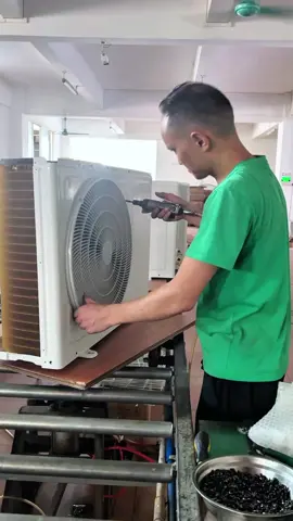 What do you think of his assembly?🧐🤨 #airconditioner#newex#hvac#chinafactory#airconditioning 