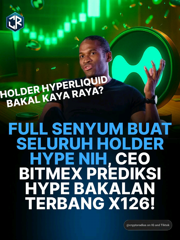 Pada konferensi WebX 2025 di Tokyo, tanggal 25 Agustus 2025, Hayes mengumumkan prediksi mencengangkan: token HYPE—token asli di platform Hyperliquid—akan naik 126× selama tiga tahun ke depan, berpotensi menembus harga $5.000 per token pada tahun 2028.  Proyeksi ini berdasarkan pengalaman Hayes bahwa pasar stablecoin akan berkembang pesat (disinyalir mencapai $10 triliun pada 2028), dan Hyperliquid mampu mengambil sekitar 26% dari volume perdagangan global, sehingga memicu pendapatan tahunan mereka melonjak dari $1,2 miliar menjadi $258 miliar.  Dengan model valuasi dan asumsi suku bunga diskonto 5%, Hayes memperkirakan nilai terminal HYPE bisa mencapai $5,16 triliun, dibandingkan valuasi terdilusi penuh saat ini yang berada di kisaran $41 miliar—menghasilkan potensi upside 126 kali lipat.  #cryptocurrency #crypto #blockchain #trading #trader #market #hype #web3 #fypシ #fyppppppppppppppppppppppp 