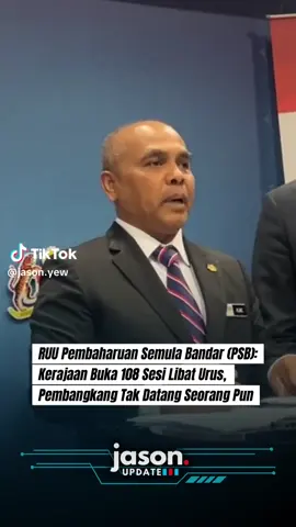 Sesi libat-urus tak datang tapi bercakap seolah² mereka lebih arif tentang RUU yang ingin diluluskan. Tujuan Sesi libat-urus adalah untuk berbincang & berdiskusi untuk mendapatkan pandangan  & maklumbalas dari pihak² berkenaan  & berkaitan.