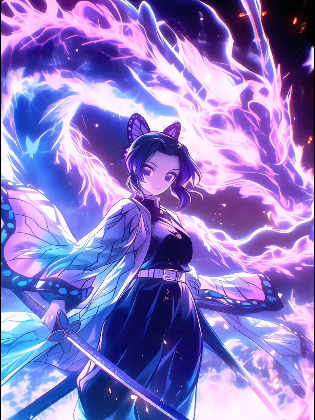 Live Wallpaper ｜Kanao Tsuyuri 🌸 Flower Breath Illusion ✨ Flowing Light Dragon's Breath 😀Follow to get the HD Wallpaper for free. #wallpaper #wallpapers #phonewallpaper #livewallpaper #phonewallpaper #iphonewallpaper #demonslayer #KanaoTsuyuri