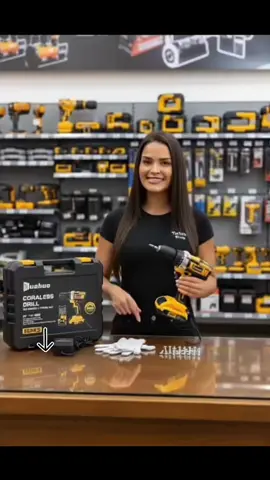Potência e praticidade no mesmo kit! A Furadeira Parafusadeira Huahuo 26V vem com maleta completa, brocas, bits, luvas e carregador. De 271 por apenas 109, com opção de dividir em 2x sem juros no cartão. Aproveite a oferta relâmpago no TikTok Shop! 🚀🔩 #ParafusadeiraHuahuo #Furadeira26V #TikTokShopBrasil #FerramentasDIY #OfertaRelampago