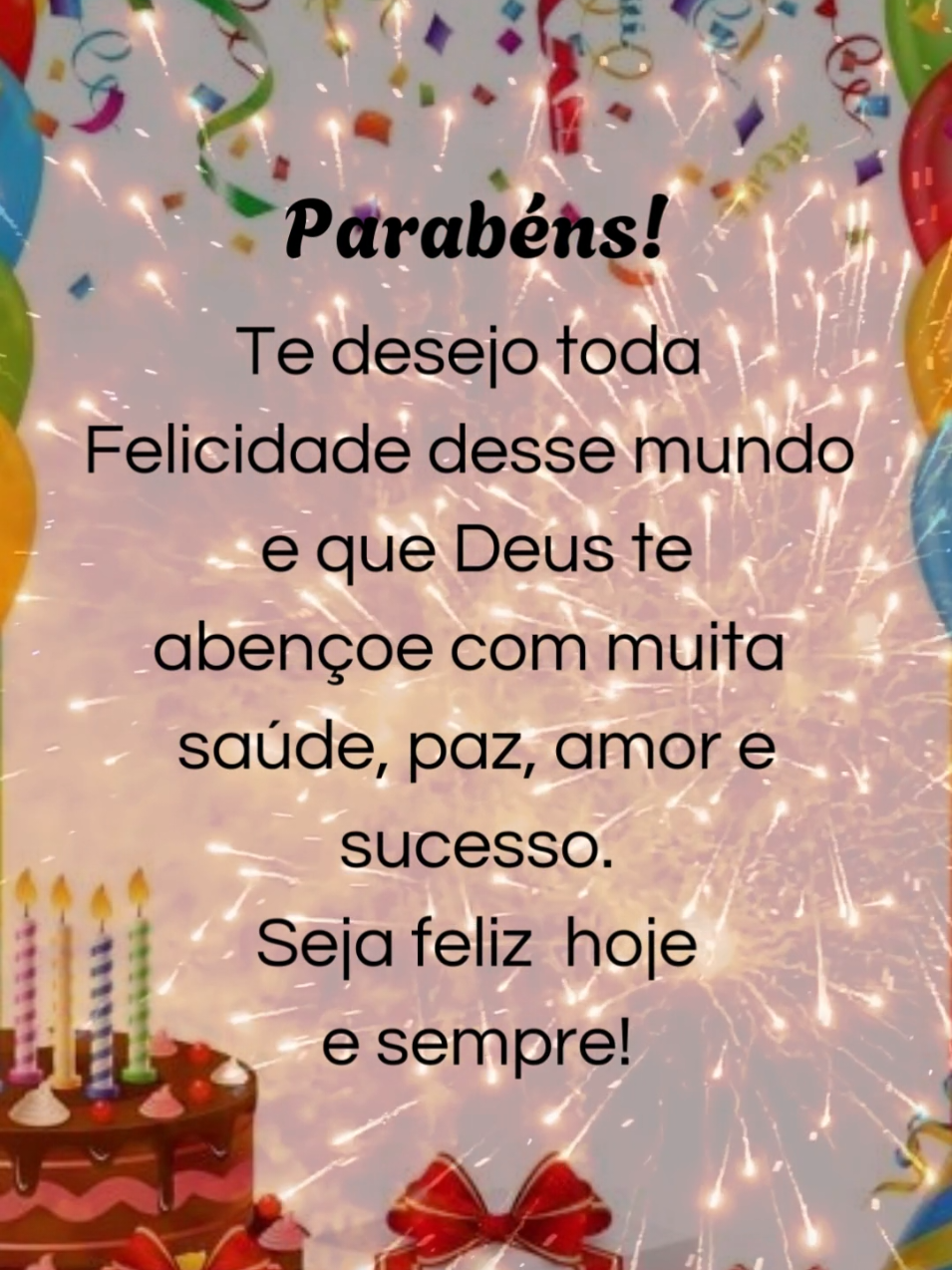 Feliz Aniversário para Você🎈 Meus Parabéns🎈 Mensagem de Aniversário para enviar para whatsapp! #happybirthday #parabéns #FelizAniversário #Felicidades #parabénspravocê   