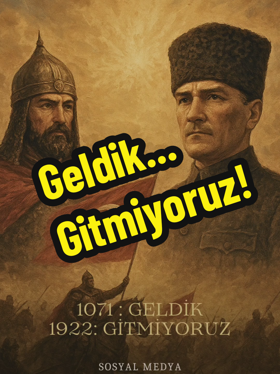 1071 : Geldik 1922: Gitmiyoruz #alparslan #malazgirt #30agustos #atatürk #26Agustos 