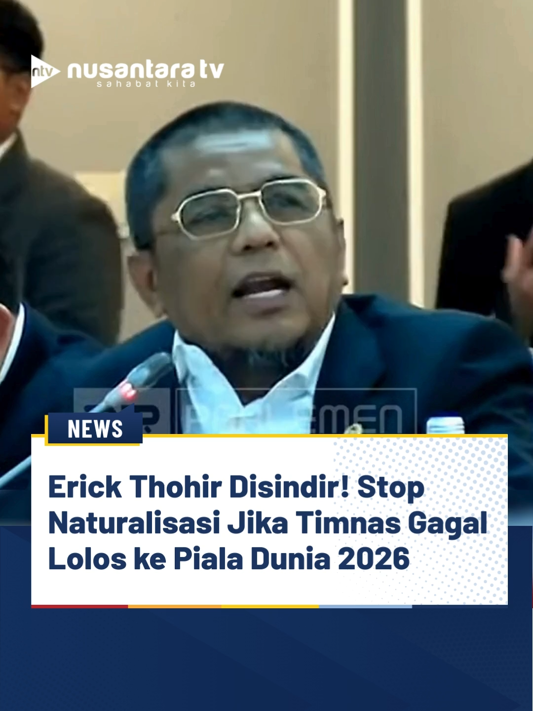 Anggota Komisi XIII DPR RI, Arisal Aziz, mengkritik keras kebijakan naturalisasi pemain yang dijalankan PSSI. Dalam rapat kerja bersama, ia meminta langsung kepada Ketua Umum PSSI Erick Thohir agar program naturalisasi dihentikan jika Timnas Indonesia gagal lolos ke Piala Dunia 2026. Sejak Erick Thohir memimpin PSSI pada 2023, naturalisasi menjadi salah satu program utama untuk memperkuat Timnas Indonesia. Hampir di setiap ajang, termasuk FIFA Matchday, PSSI aktif mendatangkan pemain keturunan. Mauro Zijlstra dan Miliano Jonathans menjadi dua nama terbaru yang diproses naturalisasinya. Keduanya diproyeksikan tampil pada FIFA Matchday September dan Kualifikasi Piala Dunia 2026 Oktober. Persetujuan DPR RI diberikan dalam rapat Komisi X dan XIII pada Selasa (26/8/2025). (tin) #TimnasIndonesia #ErickThohir #PSSI #Sepakbola #Naturalisasi #pialadunia #ignews #nusantaratv #nusantaratvsahabatkita