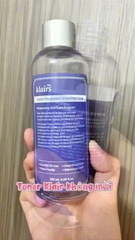 Nước hoa hồng không mùi Klairs Supple Preparation Unscented Toner  Klairs 🍃 #skincare #chamsocda #toner #nuochoahong #klairs 