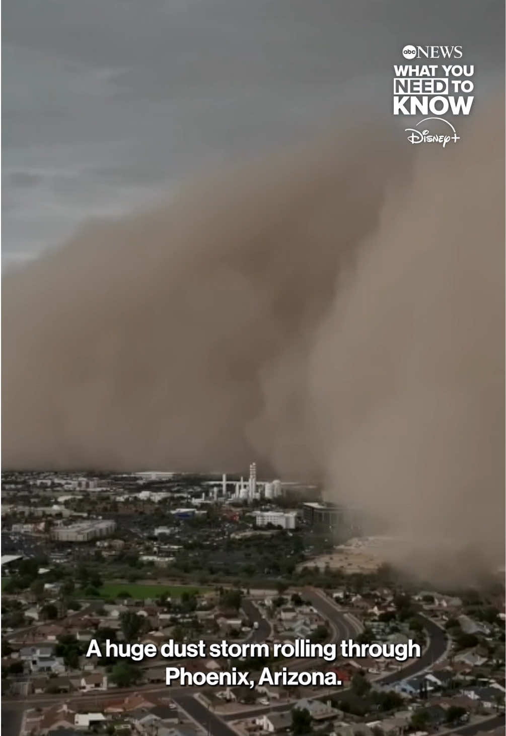 A massive haboob, or dust storm, blanketed the Phoenix metro area on Monday, grounding flights and plunging the city into near-zero visibility. What You Need to Know is now streaming exclusively on @Disney+. #news #phoenix #duststorm #haboob #weather 