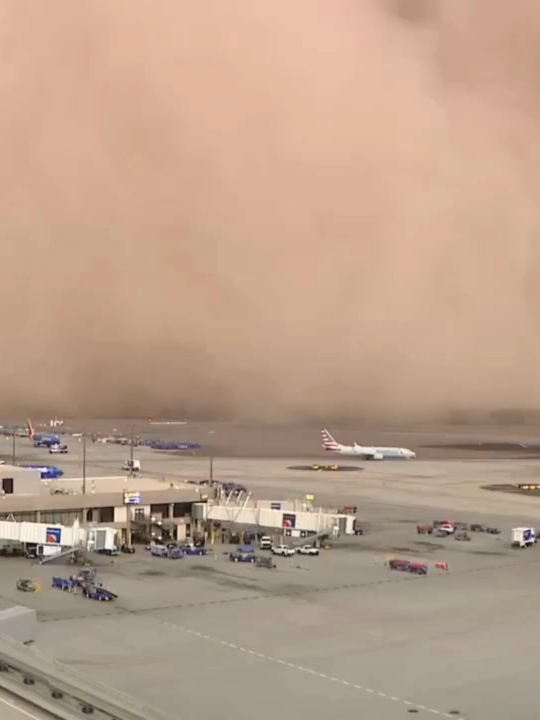 DUST STORM: A dramatic time-lapse video shows a massive haboob sweeping through Phoenix Sky Harbor International Airport on Monday. The dust storm grounded flights for a time and knocked out power to thousands.  #foxweather #duststorm #haboob #phoenix #arizona #monsoon #thunderstorms #travel #safety #outdoors