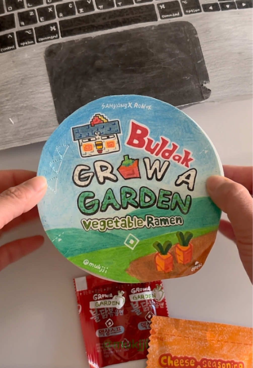 GROW a GARDEN Buldak🥕 #roblox#growagarden #asmr#mukbang#papercraft