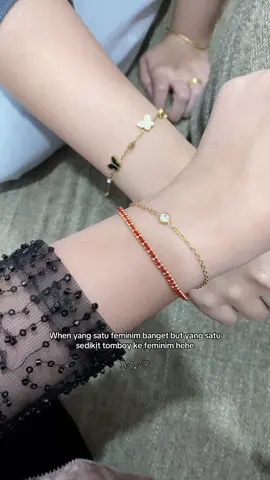 Kalian team feminim atau tomboy ke feminim ? 😍 #gelang #couple #bestiegoals #rekomendasigelang #keranjangkuning 
