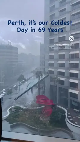 Did you know, it’s the Coldest Day (25 Aug 25) in Perth in last 69 years. And it also hailed today in Perth in few suburbs. The max temperature was 8.8 deg.C today and that’s the lowest maximum day temperature in last almost seven decades. #coldest #day #rain #hail #perth            
