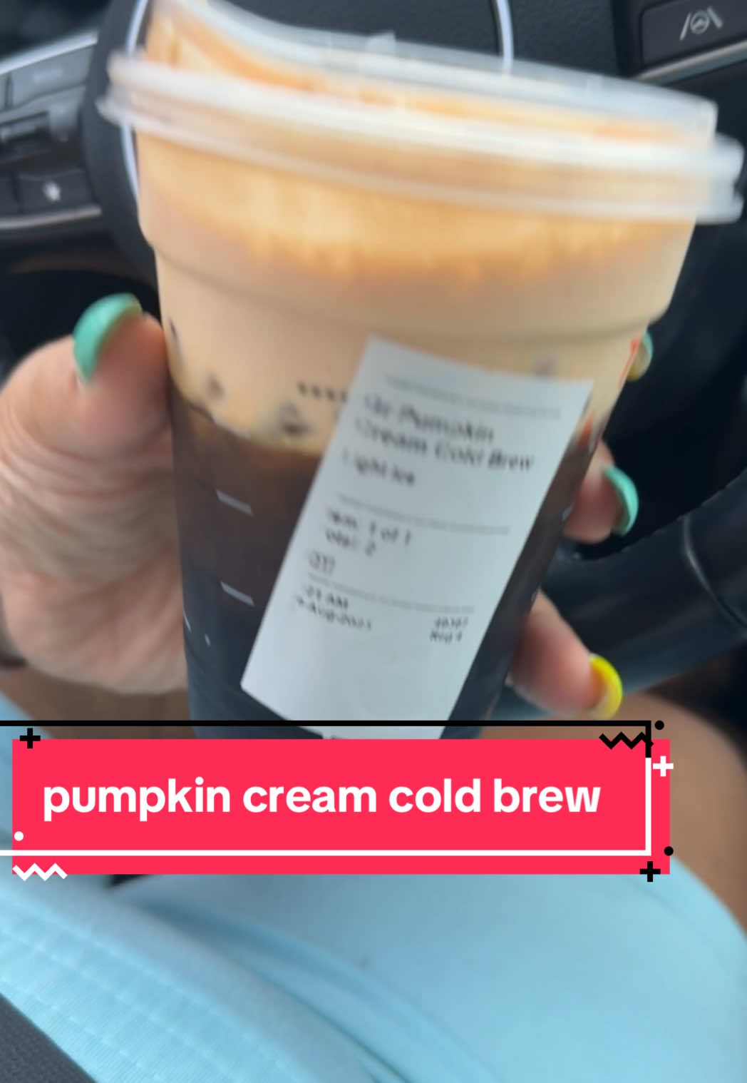 pumpkin cream cold brew #starbucks #fall