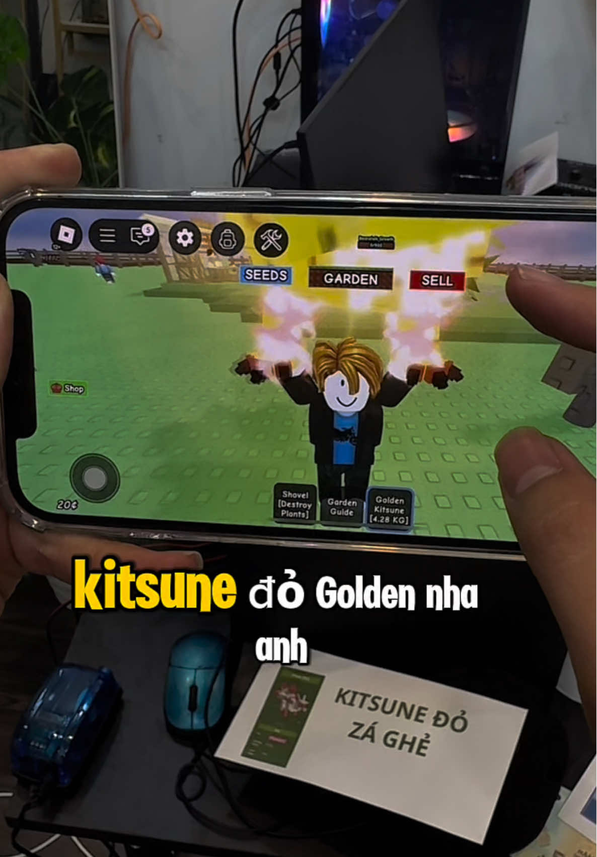 Lên Cho Anh Em 1 Con Grow A Garden Có Pet Kitsune Đỏ !!! #shopdh5 #xuhuong #growagarden #roblox #bloxfruits 