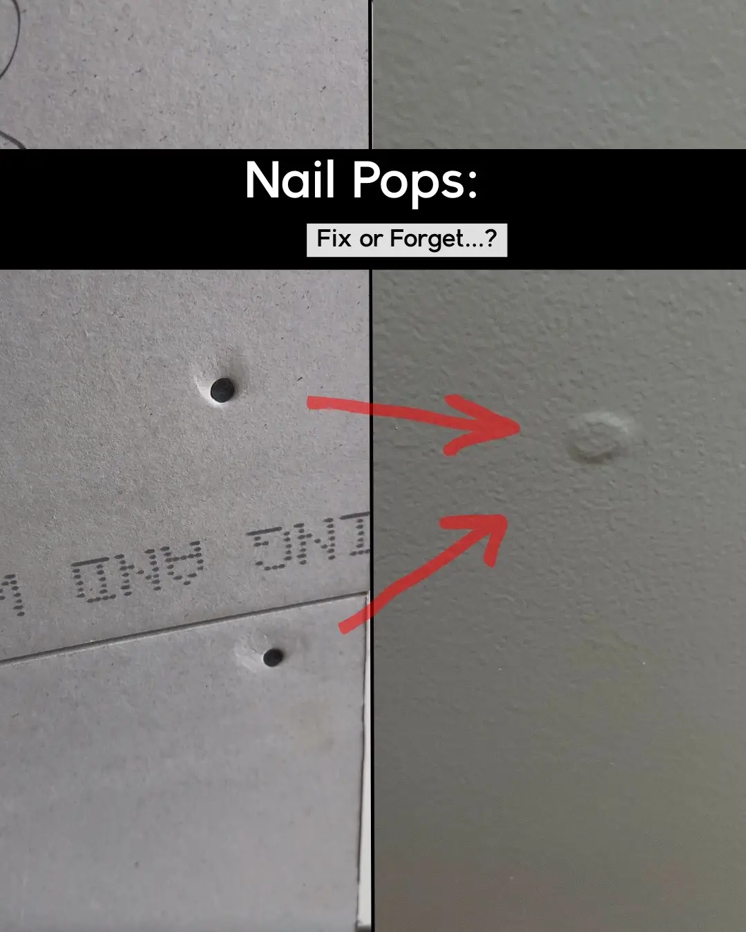 A few Nail Pops are normal here and there.
 
 My personal approach is to fix if they catch my attention whenever I walk past. 
 If I notice one and totally forget about it, I leave it.
 
 Of course, if a nail pop is exposed that’s getting repaired but some of the ones held behind paint can stay a while.
 
 🏠 Building soon? Don’t start without this checklist 👉 BuilderBrigade.com
