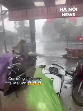 🌪 Cơn dông chiều nay tại Mê Linh 😱😱 #theanh28 #tiktoknews #hanoinews 
