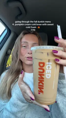 dafuq Dunkin Pumpkin Cream Cold Brew with Sweet Cold Foam but there actually isn’t any 