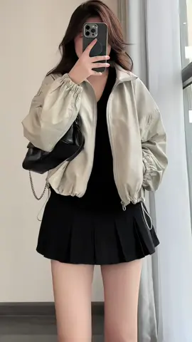 Áo khoác gió nữ 2 lớp - CROPTOP #aokhoacgio #aokhoacgionu #thoitrangnu #xuhuong 