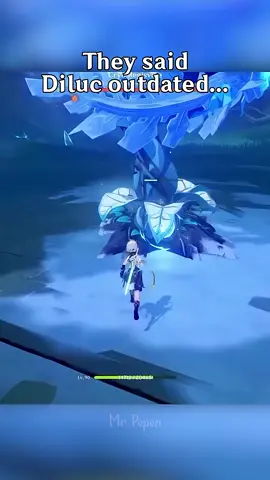 diluc precisando de buff de outros jogos para só entregar uma porcaria de dano#hoyocreators #fy #genshin #dilucgenshinimpact 
