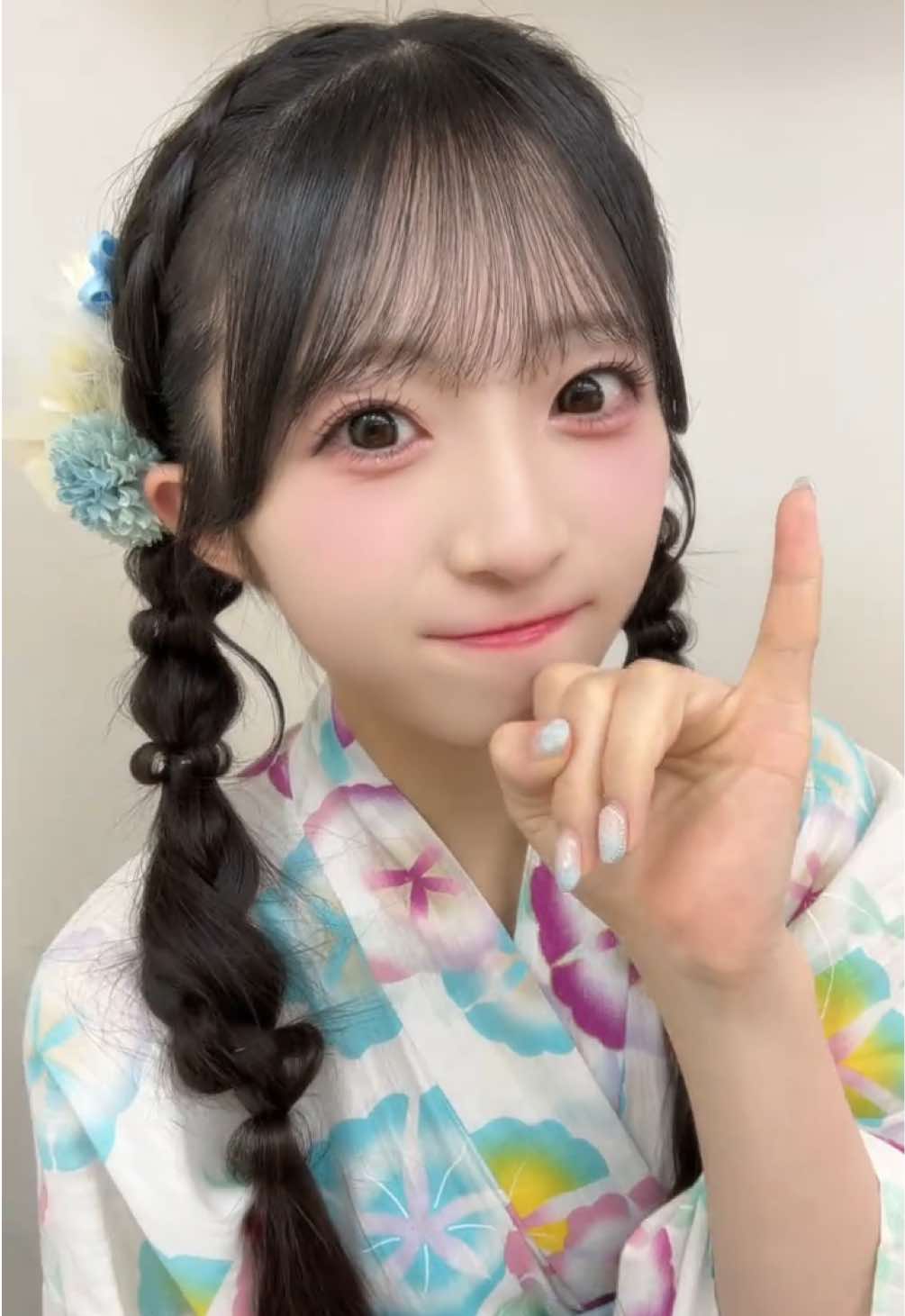夏といえば浴衣だよね🩵 #akb48 #秋山由奈  #fyp #内緒バナシ #イコラブ さん