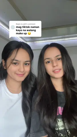 Replying to @edit no make up 😌 #fyp #twins 