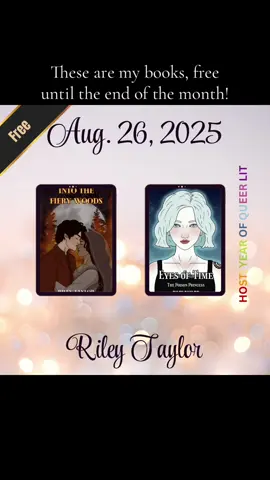 The @Year of Queer Lit 🏳️‍🌈📚 bookblast is today! Here are loads of the queer fantasy books that are part of the blast, all either free or $0.99!! If you want medieval-inspired adult high fantasy with bi leads and other queer rep, you might like Into the Fiery Woods. If you want a futuristic YA urban fantasy with a fully queer main cast (some find out in later books) you might like Eyes of Time. #BookTok #bookworm #fantasybook #fantasybooktok #queerbook 