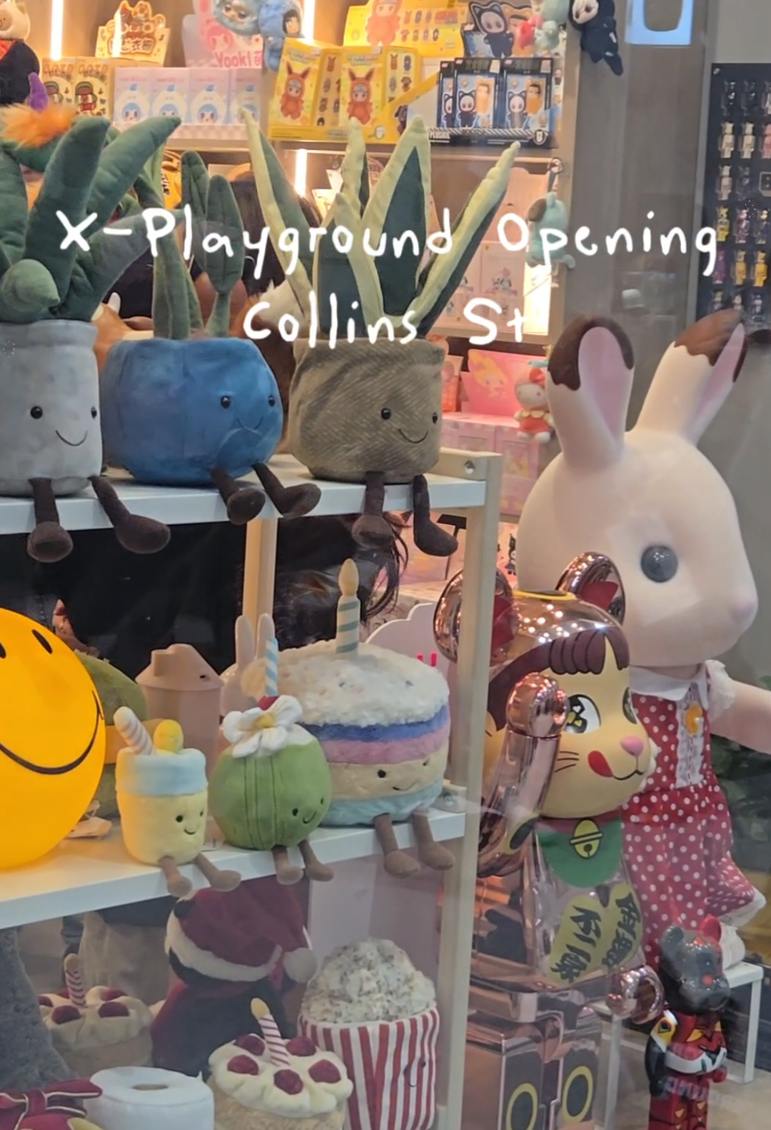 X-Playground Opening at Collins St was such a vibe 🥹 @X-Playground  #Opening #Blindbox #Smiski #TeddyLulu #Sonnyangel 