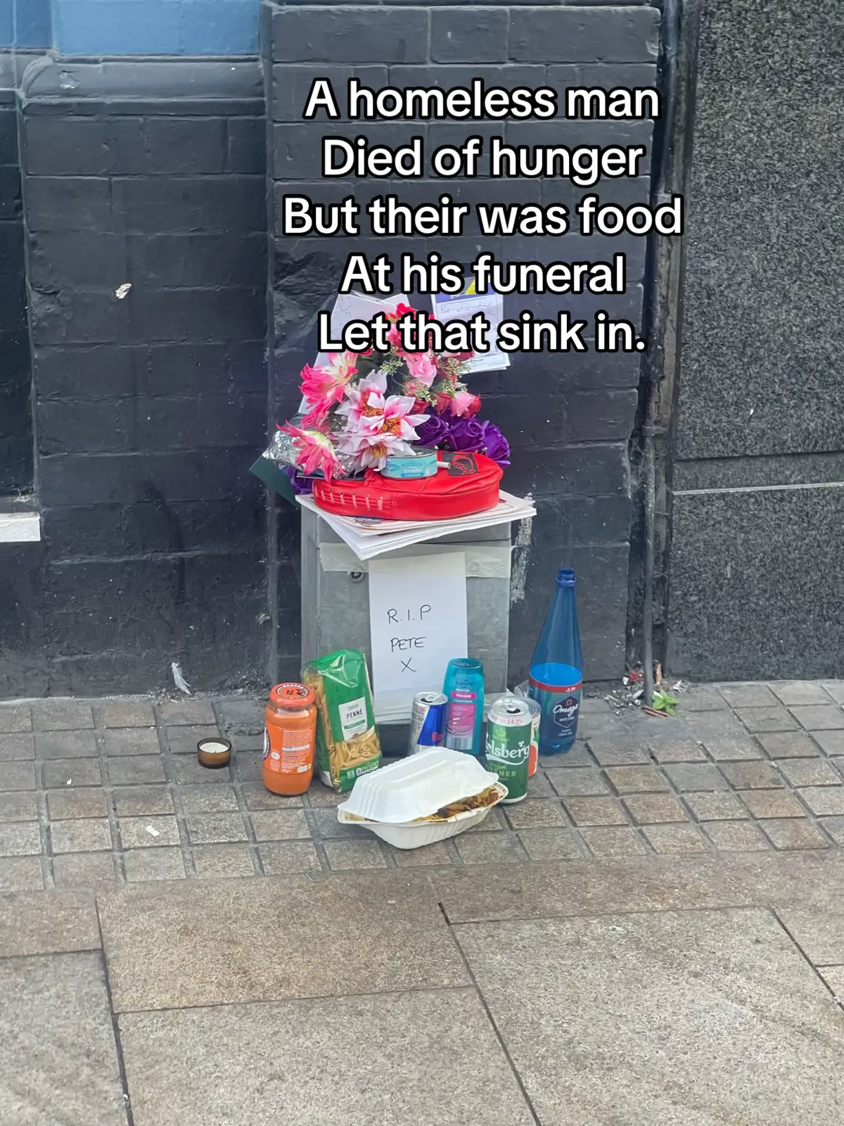 Its actually so sad to see how the world is, dont think he even had a funeral tbh #funeral #food #xyz #fyp #awareness 