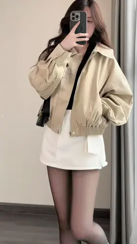 Áo Khoắc Nữ Dáng Bomber Khoá #aokhoacnu #aokhoacbomber #thoitrangnu #xuhuong 