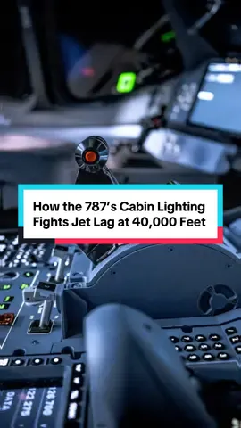 Discover how the Boeing 787’s LED cabin lighting fights jet lag at 40,000 feet. 🌍 From sunrise simulations to color schemes that sync with your destination’s time zone, this system is designed to reduce fatigue and keep passengers refreshed after long-haul flights. #avgeek #planespotting #Boeing #airbus #aviation                    