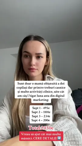 Mi-am dorit foarte mult să pot rămâne cu bebe acasă până la 3 ani. Așa ca am început să caut solutii. Nu mi-a trecut niciodată prin minte că un curs online poate aduce schimbări atât de mari! Și tu poți afla cum funcționează. Scrie-mi pentru mai multe detalii 😍 Totul se face simplu, direct de pe telefon, în limba română. Fără echipe sau stocuri. #mamicipetiktok #fypromania #fypmoldova 🇲🇩 🇷🇴 #tiktokdiaspora #produsedigitale 