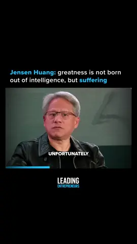“Greatness isn’t born out of intelligence… it’s forged in suffering.” – Jensen Huang 💡🔥 The Nvidia CEO makes it clear:  Top schools, high IQ, and talent mean nothing without resilience. Because it’s setbacks, pressure, and pain that shape true character.  And character is what separates leaders from the rest. Every entrepreneur chasing greatness should remember this: The struggle isn’t a detour. The struggle is the path. 👉 Follow @leadingentrepreneurs 👉 Follow @leadingentrepreneurs 👉 Follow @leadingentrepreneurs entrepreneur mindset | resilience in business | greatness through struggle | nvidia ceo lessons | jensen huang wisdom | business resilience | leadership mindset | entrepreneur character | success through pain | greatness requires struggle | business growth mindset | resilience over intelligence | entrepreneurial struggle | startup leadership lessons | success is built not given | greatness forged in fire | business advice for founders | leadership wisdom | overcoming struggle in business | true entrepreneur journey #entrepreneur #leadership #successmindset #resilience #jensenhuang    