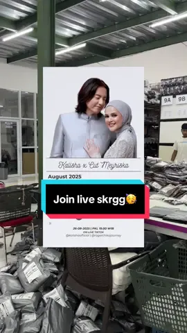Jangan lupa ya dear langsung join live di akun tiktok @Roger Chika Journey 🥳 Lagi banyak bangett promo di hijab hijab kalisha lohh🫵🏻💗 #kalishaofficial #fyp #liveexclusive #cutmeyriska #roger 