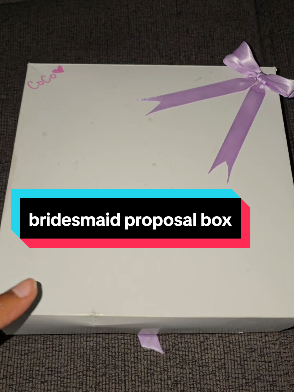 the way this wedding has me in a chokehold 😍😍😍 im so excited to be part of the #AlmostMitchell moments... here we've got a beautiful #bridesmaid proposal box, put together by the lovely #bride 🤍 I appreciate all the thought that went into this, as I've definitely used my party blower and my cute cup already.  299 dayysssss #fyp #interactfrombottomup 