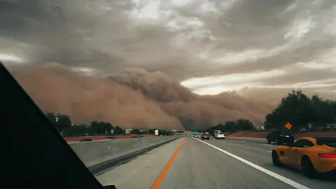 Crazy storm last night #haboob #duststorm #arizona #az #fyp 