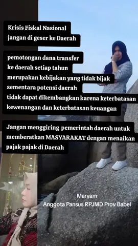 Krisis Fiskal jangan digeser kedaerahan untuk mencari solusi penyelesaian nya#DPR #DPRD #pemerintah #babel 