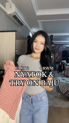 part 2 || tutor makeup nya ada di part 1 yaazz! GEMES GAK OUTFIT LUNCH DATEE AKU? cocok foto di cafe mana yaa? #part2 #grwm #minivlog #tryon #mixandmatch 