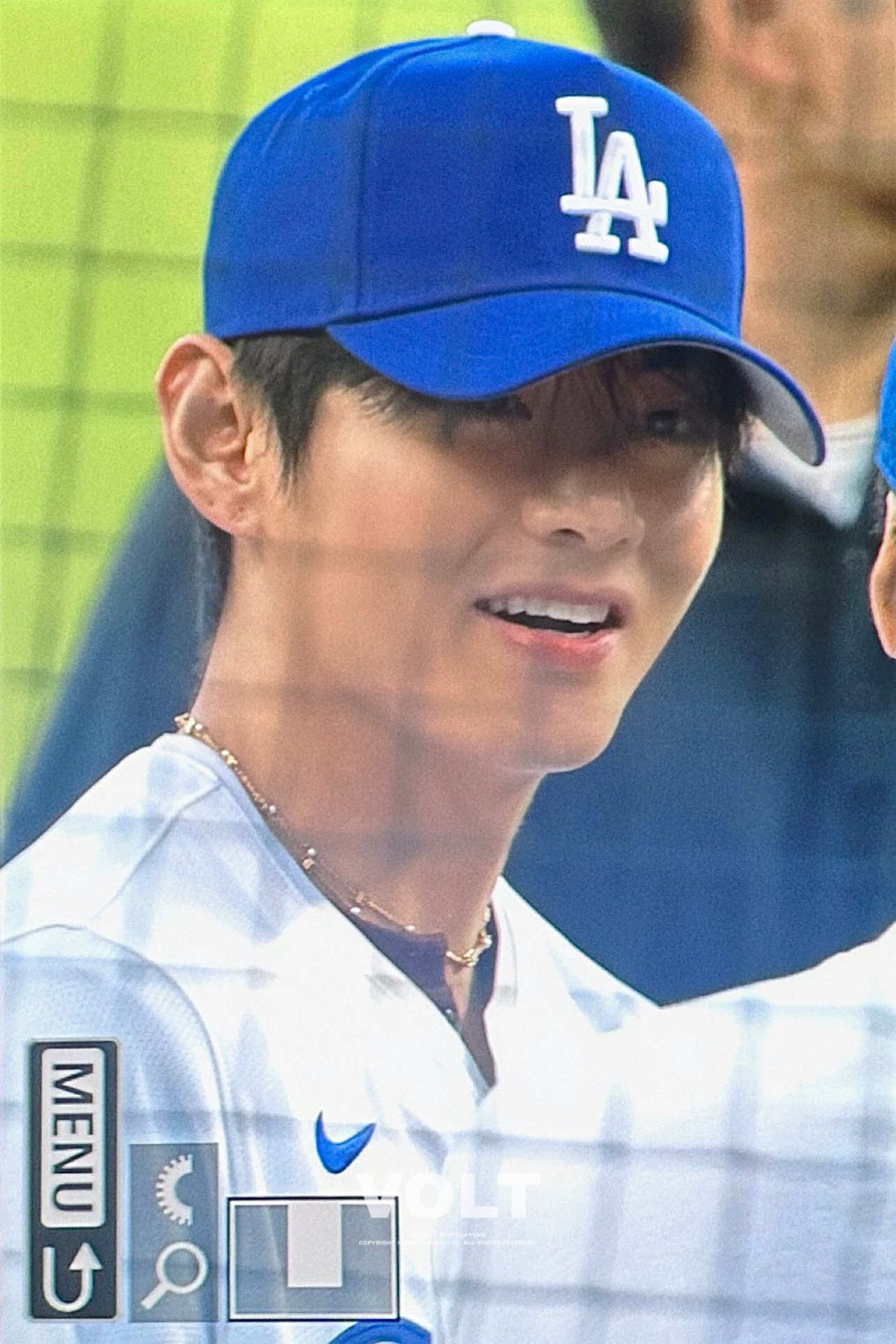 So proud of you #taehyung  #vceremonialfirstpitch #TaehyungxMLB #vxdodgers #kimtaehyung 