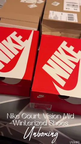 Unboxing Nike Court Vision Mid Winterized Shoes #asmr #shoes #winter #nike #unboxing 