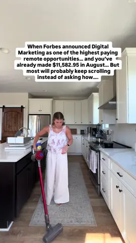 ‼️Listen ⬇️ Forbes announced digital marketing was one of 3 highest paying remote opportunities in 2024, and AGAIN in 2025 it tops the list… and it’s projected to triple over the next 5 years… yet you are still sleeping on this opportunity! 🙈  I make over 5 figures a month with Digital Marketing and I had no clue what I was doing when I started 🤯 The BEST part is you can do this ➡️ with no degree ➡️ with no experience ➡️ as a full time employee ➡️ as a busy stay at home mom or dad This side hustle has given me financial freedom and time freedom 🏝️  What are you waiting for?! ✅ comment “READY” and I’ll send you a free beginners class and access to learn these skills the same way that I did!  Make sure you’re following me so you can receive the message 🫶  #sidehustlesforwomen #millionairemindset #makemoneyonline #howtomakemoneyonline #digitalmarketing   *results vary as with anything in life