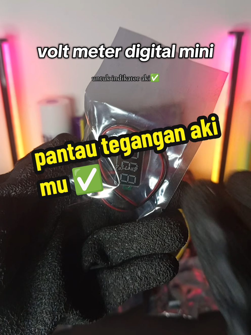 indikator aki, volt meter digital tanpa frame cocok buat pasang di dalam speedometer, ukurannya kecil 👌 #voltmeterdigital #modifikasimotor #indikatorbaterai #voltmeter 