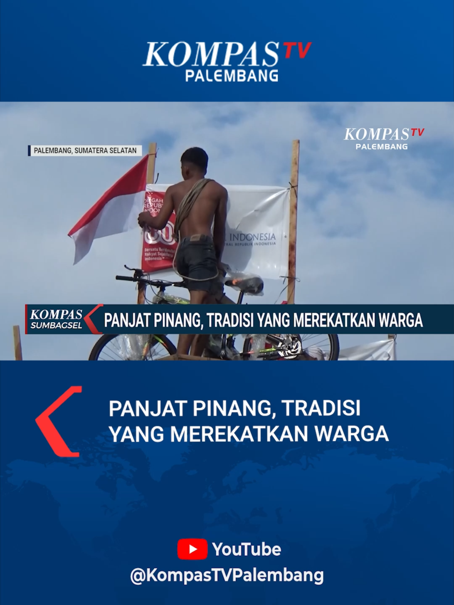 Cerita Warga Palembang Rayakan Kemerdekaan dengan Keringat dan Tawa di Panjat Pinang #palembang #festivalpanjatpinang #hutrike80