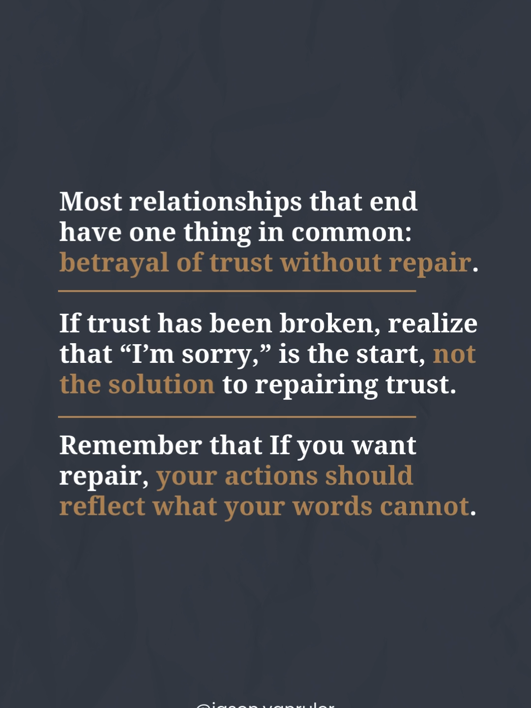 Do you agree? Let’s discuss it in the comments 👇 #relationshiptalk #rulesofconnection #trustissues #relationshiprepair