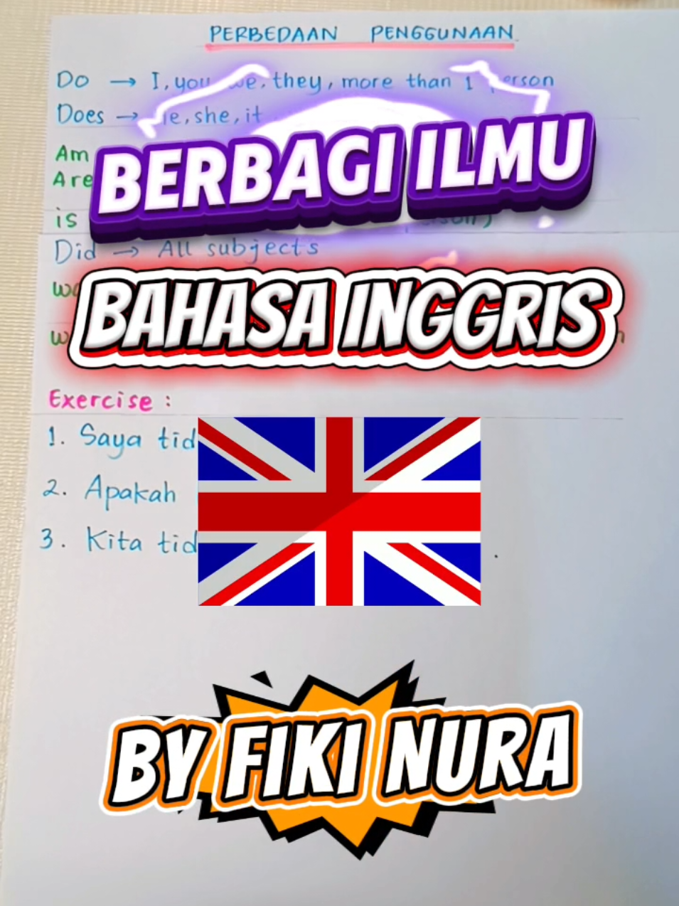 Contoh soal pemula bahasa Inggris #contohsoal #bahasainggris #CapCut #fypシ゚viral #viralvideo 