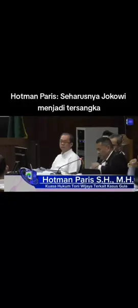 Kasus impor gula. #hotmanparis #jokowi #tomlembong 