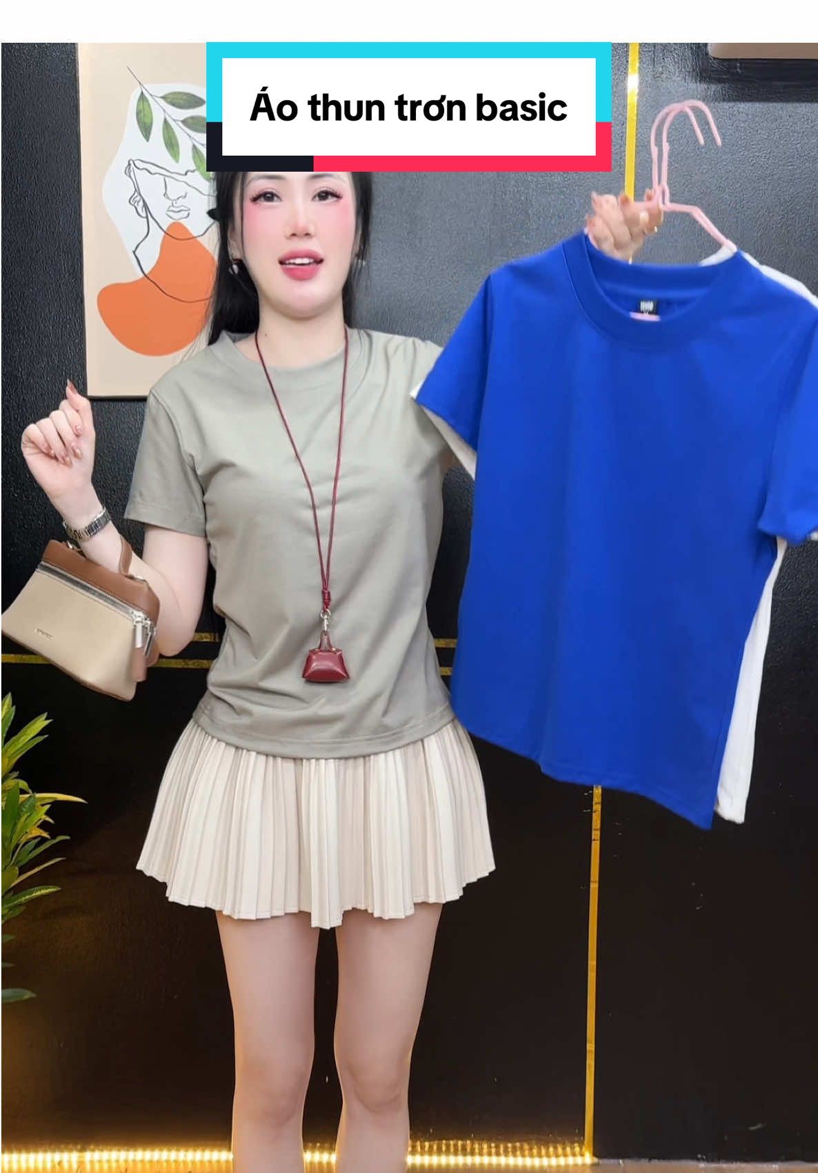 Trả lời @lê hường Áo thun trơn basic cổ tròn dễ phối đồ #yumydunggi #aothuntron #aothuntroncotron #aothunbasic #thoitrangnu 