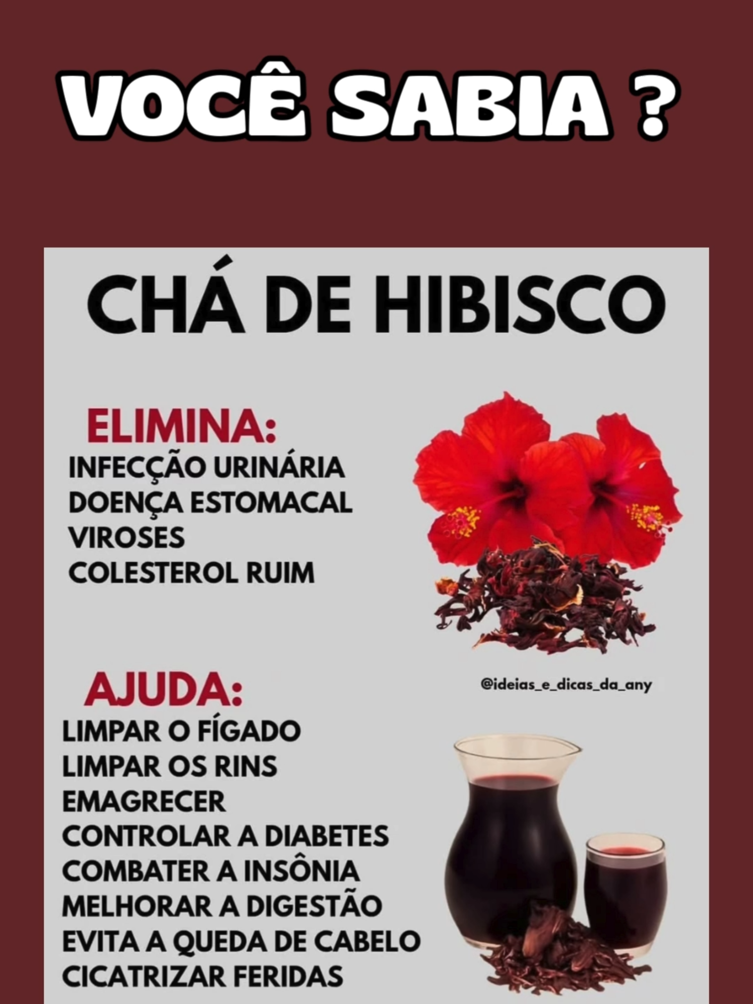 ✨ Dica especial: Adicione canela, gengibre, limão ou hortelã para realçar o sabor e turbinar os benefícios! 📌 Salve essa receita e compartilhe com quem ama chás naturais! #hibisco #cha #fígado #diabetes #emagrecer #digestão #rins #viroses