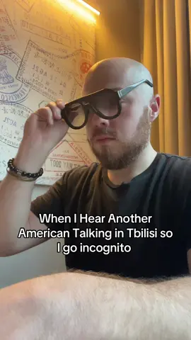 When I Hear Another American Talking in Tbilisi so I go incognito #georgiatravel #tbilisi #georgia 